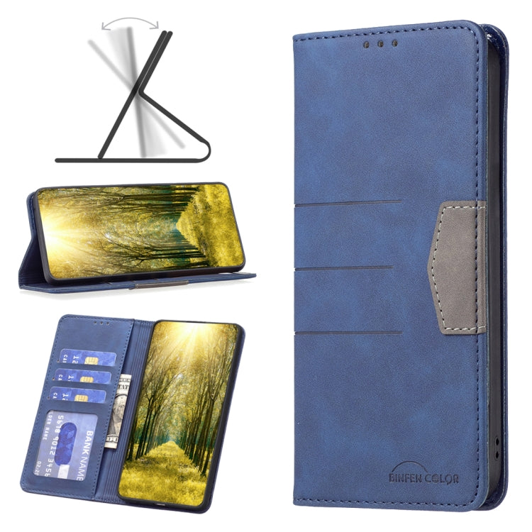 Magnetic leather phone case with card slot, light blue cover
