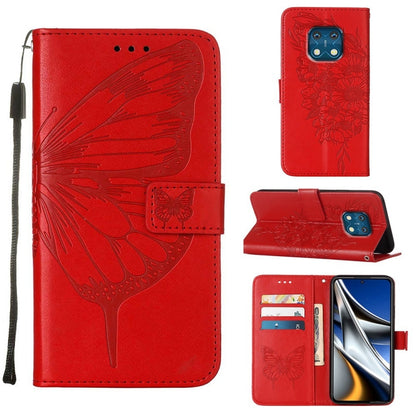 Turquoise leather phone case with embossed butterfly, magnetic wallet flap, card slots and strap
