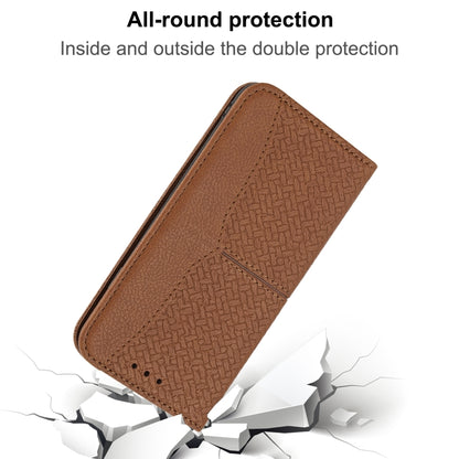 Brown textured PU leather phone case with reinforced protective cover