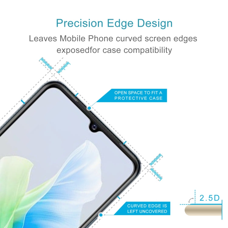 Tempered glass screen protector with precision cut edges and 2.5D curved design