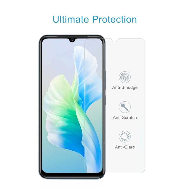Tempered glass screen protector film with anti-smudge, anti-scratch, and anti-glare features