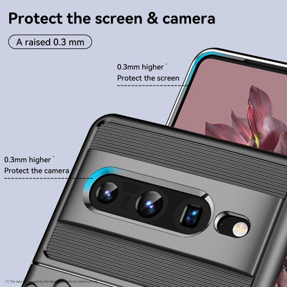 Black shockproof TPU phone case corner with raised lip over screen and camera