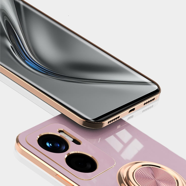 Phone case corner detail with gold frame and raised camera protection
