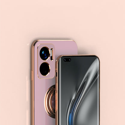Light pink phone case with magnetic ring holder and dual camera cutouts