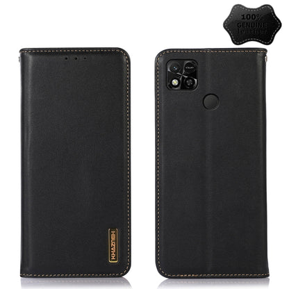 Black leather phone case with stitched edges, camera cutouts, and fingerprint circle.