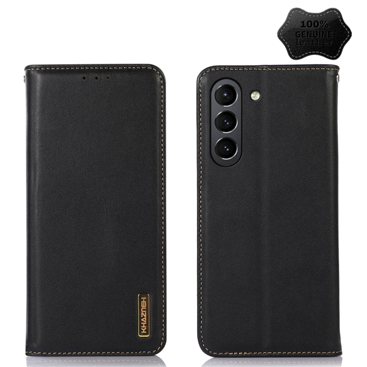 Black nappa leather phone case with vertical triple camera cutout