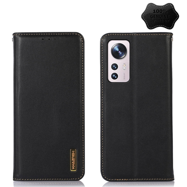 Black leather phone case with stitched trim and single camera cutout on back.