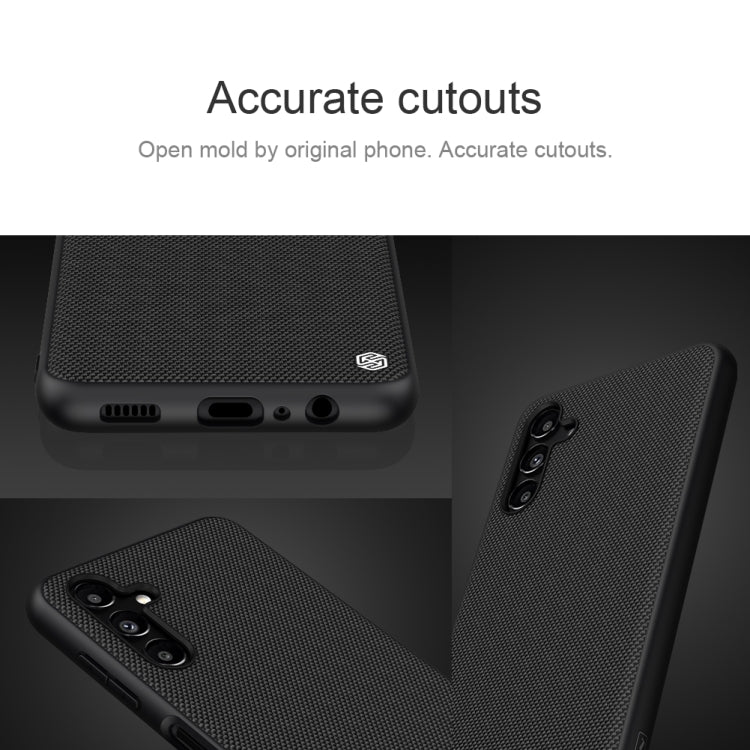 NILLKIN textured phone case showing precise side cutouts and camera alignment