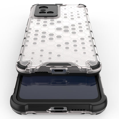 White honeycomb shockproof phone case with TPU bumper and camera cutout