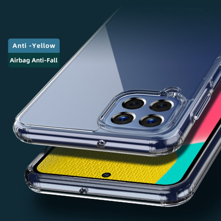 Transparent phone case with anti-yellowing clear finish and camera lens cutout