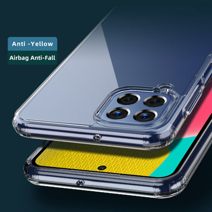 Transparent phone case with anti-yellowing clear finish and camera lens cutout