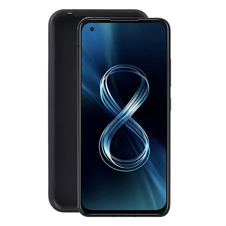 Black TPU phone case with clear front edge, smartphone display visible