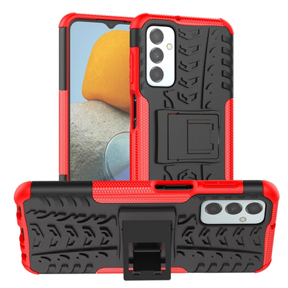 Red tire tread TPU+PC phone case with built-in phone holder/kickstand