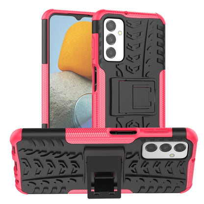 Red tire tread TPU+PC phone case with kickstand phone holder