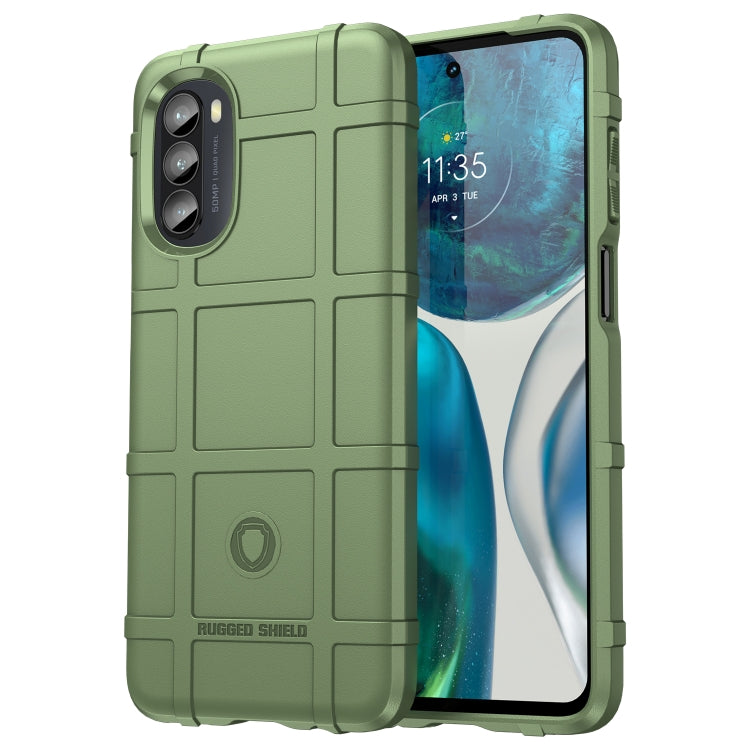 Green rugged TPU phone case with shockproof armor shell and camera cutout