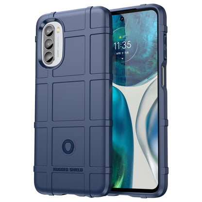 Blue rugged TPU phone case with shockproof armor shell and camera opening