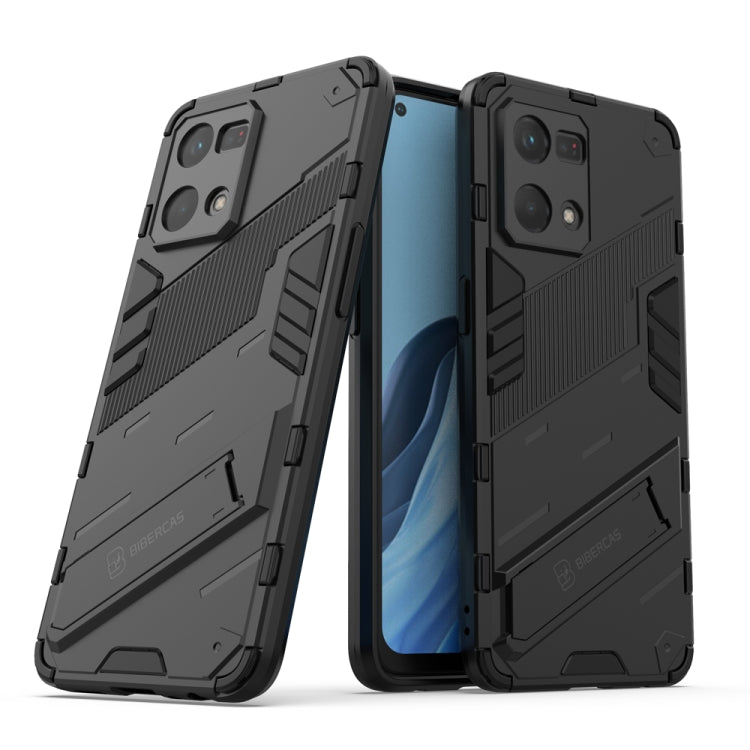 Dark gray TPU shockproof phone case with armor design, back and front shown