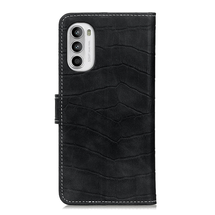Crocodile-texture flip leather phone case for phone back, black