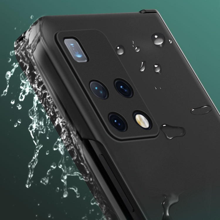 Black gradient foldable phone case with water-bead detail on the back