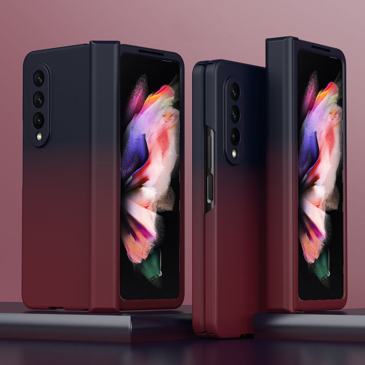 Colorful gradient phone case with black frame, red and yellow gradient artwork, camera cutouts