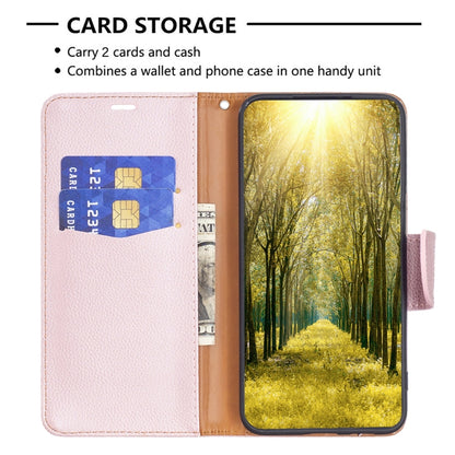 Rose gold leather phone wallet case with 2-card slots and cash pocket