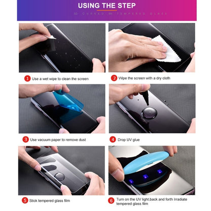 Step-by-step application accessories for curved tempered glass screen protector, wipes included
