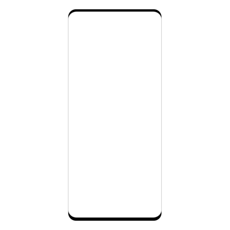 3D curved-edge tempered glass screen protector film, front view with black outline