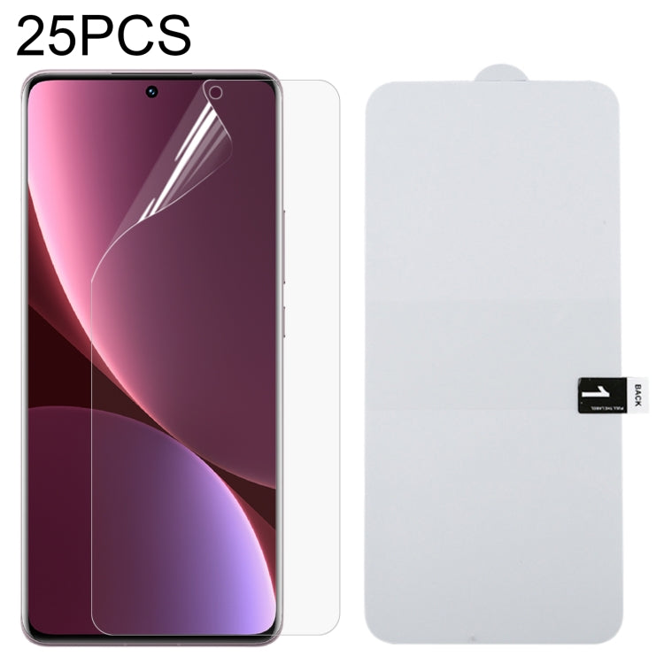 25-pack hydrogel full-screen protector film set, clear for phone display and sheet