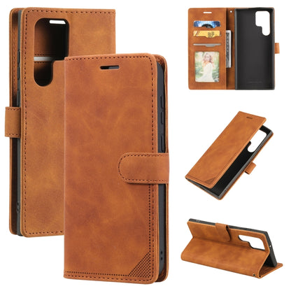 Brown leather folio phone case with wallet card slots and flip cover