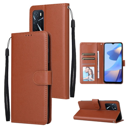 Brown leather phone case with 3 card slots, foldover cover, wrist strap, kickstand