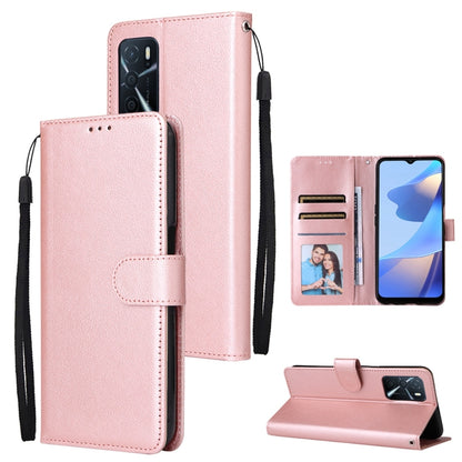 Rose pink leather-look phone wallet case with 3 card slots, flip cover, wrist strap.