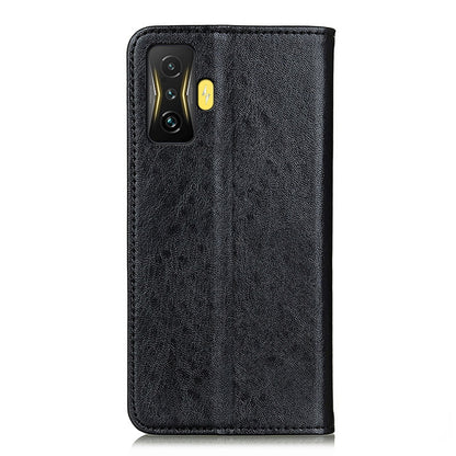 Black textured leather phone folio case with raised camera cutout detail