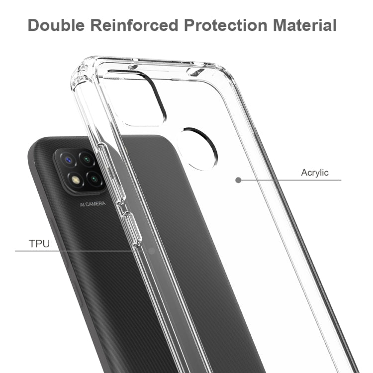 Clear protective phone case with visible TPU edges and acrylic back panel