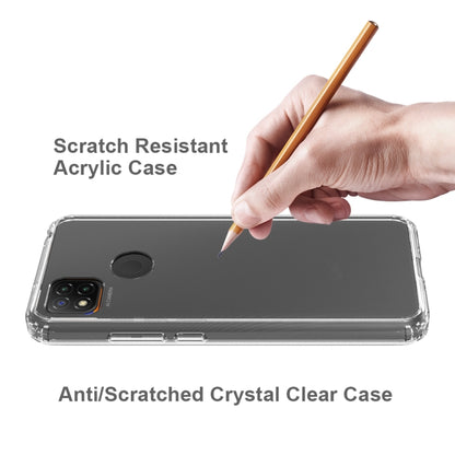 Transparent scratch-resistant acrylic phone case with clear TPU bumper and camera opening