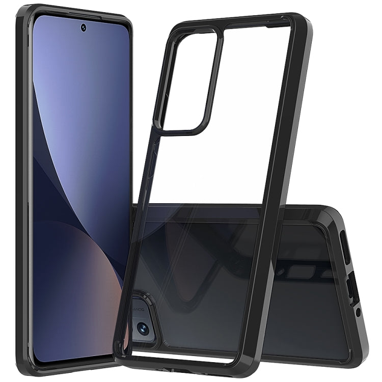 Black protective phone case with TPU bumper and cutouts for camera and buttons