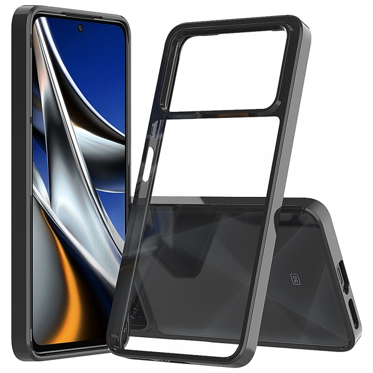Black protective phone case with TPU bumper and screen viewing window