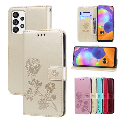Rose-embossed leather phone case, cream folio with rose pattern and card holder
