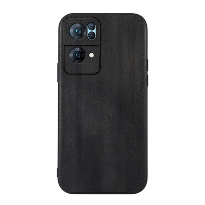 Textured PU phone case in black with camera cutout and side button cutouts