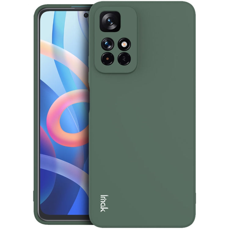 Dark green TPU phone case with camera cutouts and slim raised screen protection