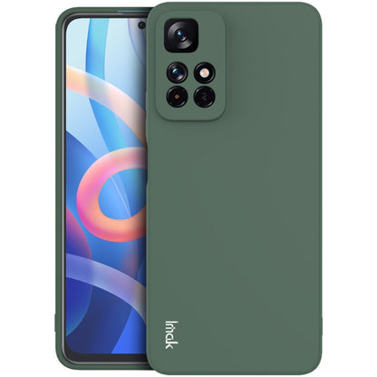 Dark green TPU phone case with camera cutouts and slim raised screen protection