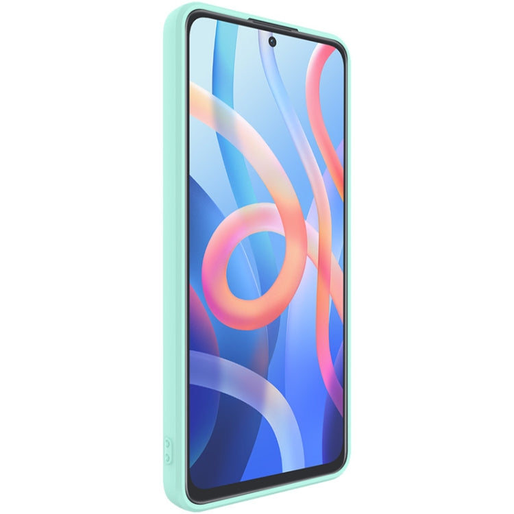 Light mint TPU phone case with screen cover edge and camera cutout