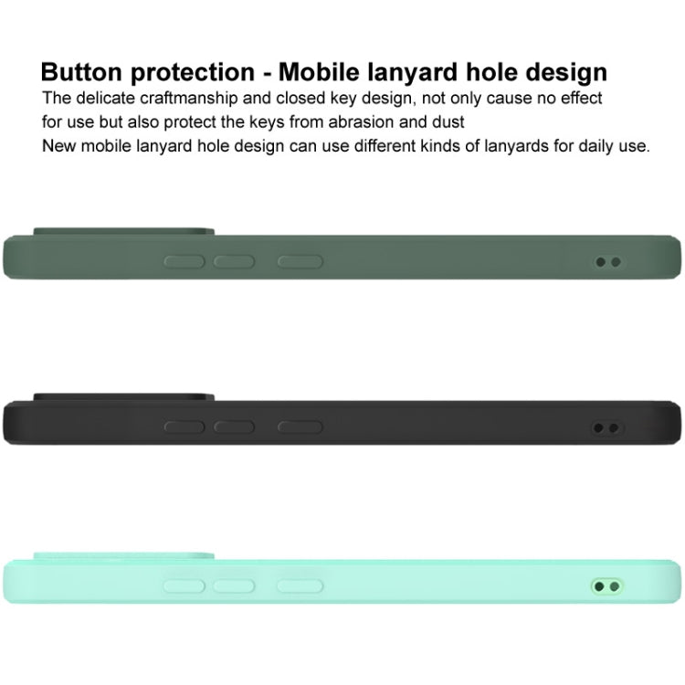 TPU phone case side with button openings and lanyard hole, shown in multiple colors