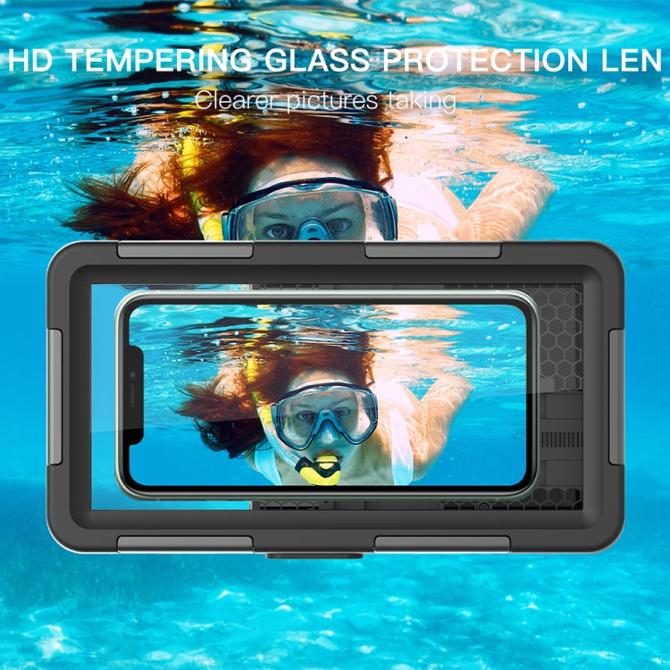 Waterproof phone case with teal bezel and protective lens window