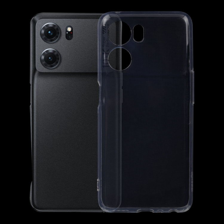 Clear TPU phone case with openings for camera, flash, and ports