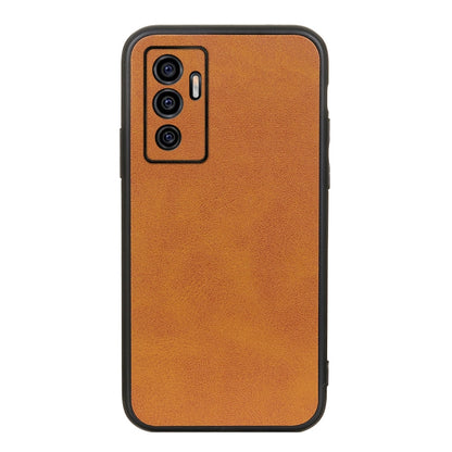 Accurate Hole Two-color Calf Texture PU Phone Case, For vivo S10e 5G / V23e, For vivo S12 5G / V23 5G, For vivo Y32 China / Y21s / Y33s / Y21t