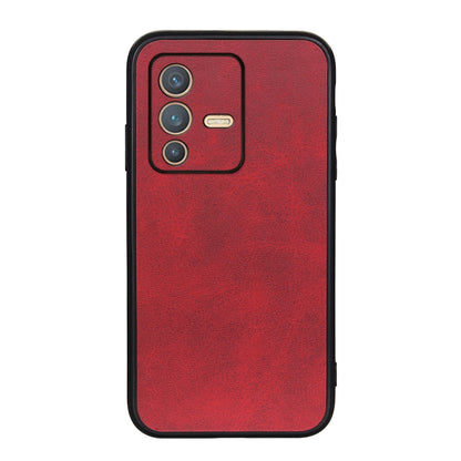 Accurate Hole Two-color Calf Texture PU Phone Case, For vivo S10e 5G / V23e, For vivo S12 5G / V23 5G, For vivo Y32 China / Y21s / Y33s / Y21t