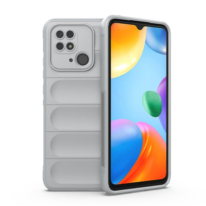 TPU and flannel phone case, light gray, raised camera cutouts and side grip panels