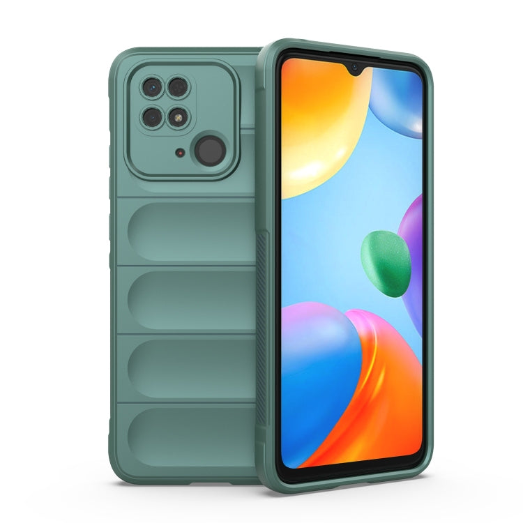 TPU and flannel phone case, dark green, raised camera cutouts and grippy back panels