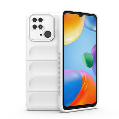 Magic Shield TPU phone case with flannel lining, white, front and back coverage