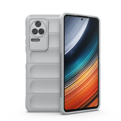 TPU and flannel phone case, light gray, raised camera module cover and grippy back panels